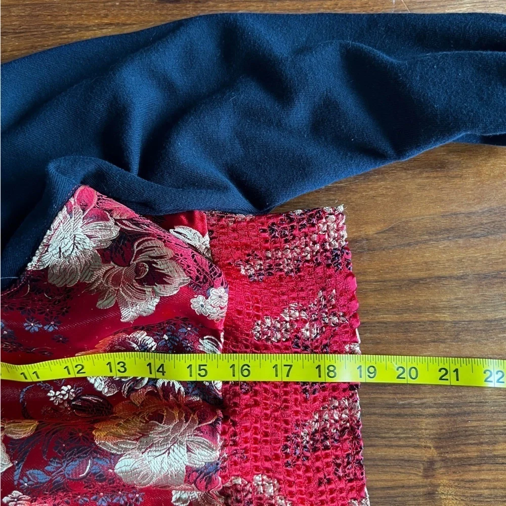 Free People Gabbie Zip Up Hoodie Red Black Sz small